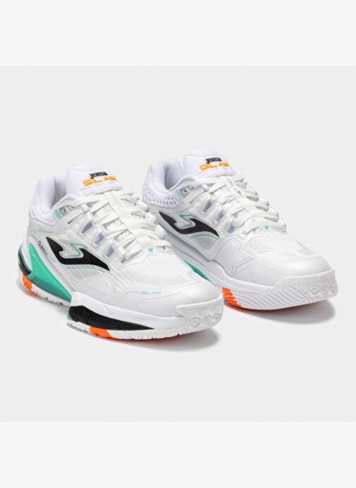 Joma Slam Erkek Beyaz Toprak - Sert Kort Tenis & Padel Ayakkabısı TSLAMS2502OM - Görsel 3
