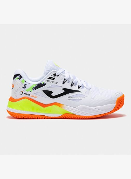 Joma Spin Erkek Beyaz Toprak - Sert Kort Tenis & Padel Ayakkabısı TSPILS2502OM - Görsel 2
