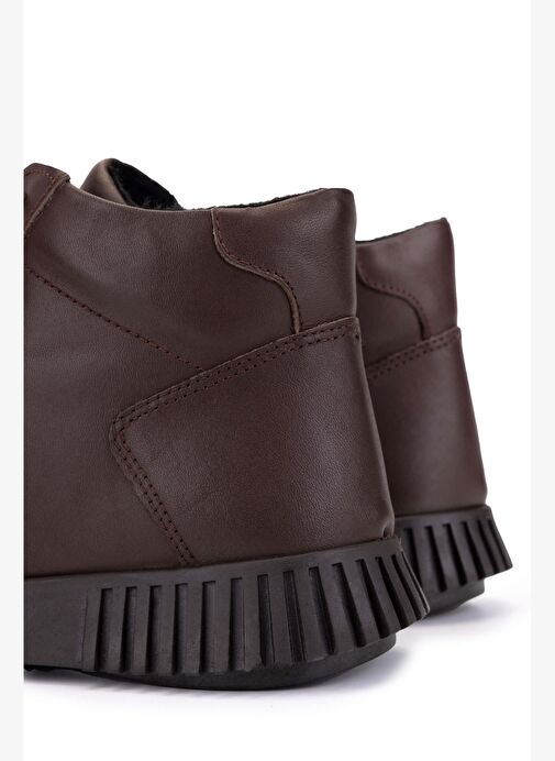 Tamer Tanca Kadın Hakiki Deri Kahverengi Casual Bot - Görsel 6