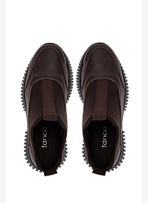 Tamer Tanca Kadın Hakiki Deri Kahverengi Casual Bot - Görsel 6