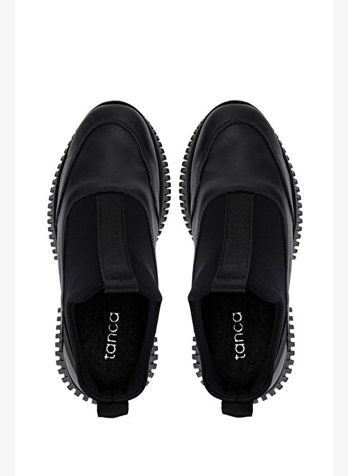 Tamer Tanca Kadın Hakiki Deri Siyah Casual Bot - Görsel 6