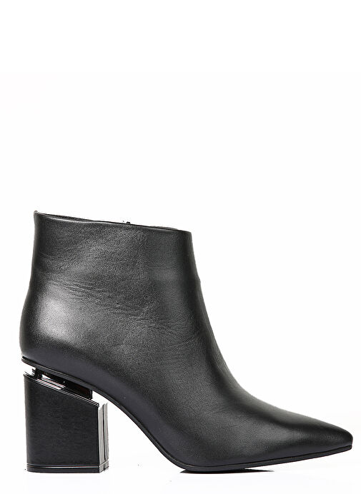 Kiara Gerçek Deri Kadın Topuklu Bot Siyah - Görsel 2