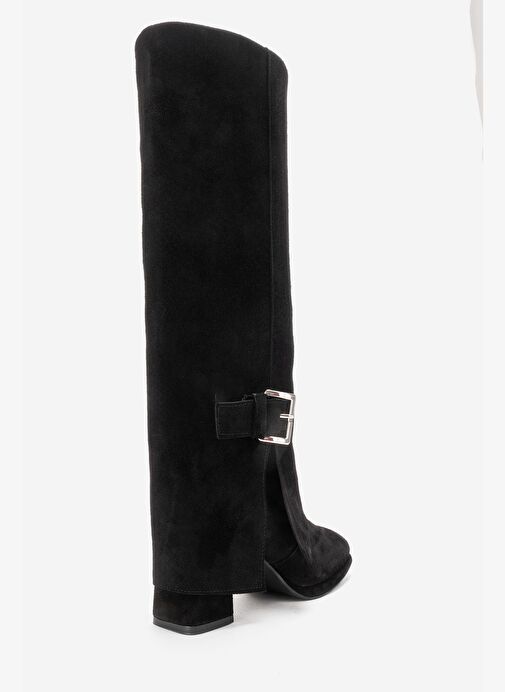 Luvi Shoes Luvi Shoes Belirsiz LOJO Siyah Süet Hakiki Deri Tokalı Kadın Kalın Topuklu Çizme Bot | Boyner Belirsiz - 9. görsel
