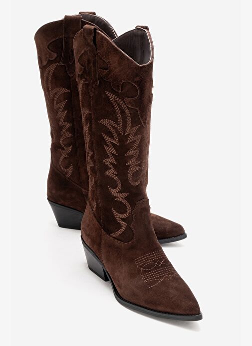 Luvi Shoes Luvi Shoes Belirsiz MATIAS Kahverengi Süet Hakiki Deri Kadın Nakışlı Western Çizme Boyner'de! Belirsiz - 2. görsel