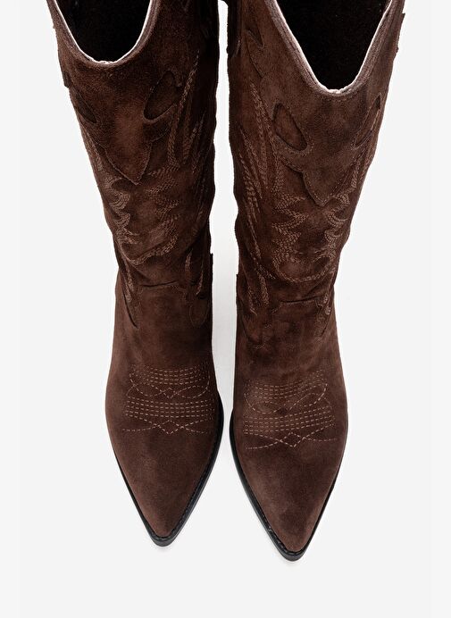 Luvi Shoes Luvi Shoes Belirsiz MATIAS Kahverengi Süet Hakiki Deri Kadın Nakışlı Western Çizme Boyner'de! Belirsiz - 3. görsel