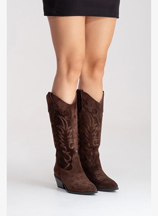 Luvi Shoes Luvi Shoes Belirsiz MATIAS Kahverengi Süet Hakiki Deri Kadın Nakışlı Western Çizme Boyner'de! Belirsiz - 5. görsel