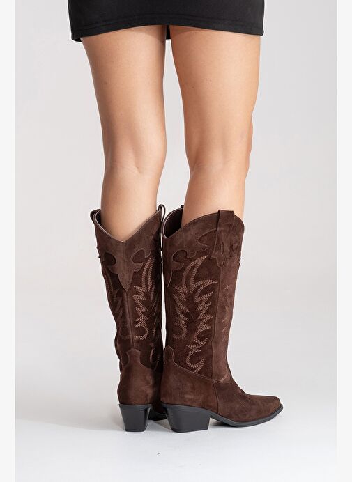 Luvi Shoes Luvi Shoes Belirsiz MATIAS Kahverengi Süet Hakiki Deri Kadın Nakışlı Western Çizme Boyner'de! Belirsiz - 7. görsel