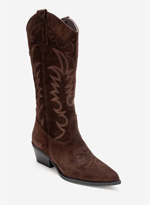 Luvi Shoes Luvi Shoes Belirsiz MATIAS Kahverengi Süet Hakiki Deri Kadın Nakışlı Western Çizme Boyner'de! Belirsiz - 8. görsel