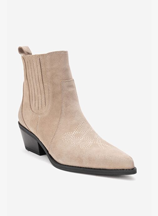 Luvi Shoes Luvi Shoes Belirsiz JULIETA Bej Süet Hakiki Deri Kadın Western Bot Boyner'de! Belirsiz - 4. görsel