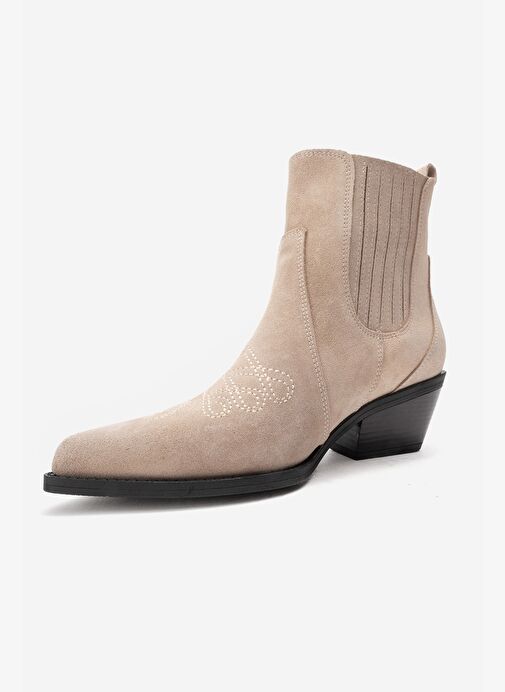 Luvi Shoes Luvi Shoes Belirsiz JULIETA Bej Süet Hakiki Deri Kadın Western Bot Boyner'de! Belirsiz - 5. görsel