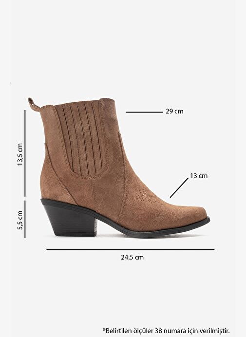 Luvi Shoes Luvi Shoes Belirsiz JULIETA Toprak Süet Hakiki Deri Kadın Western Bot Boyner'de! Belirsiz - 7. görsel