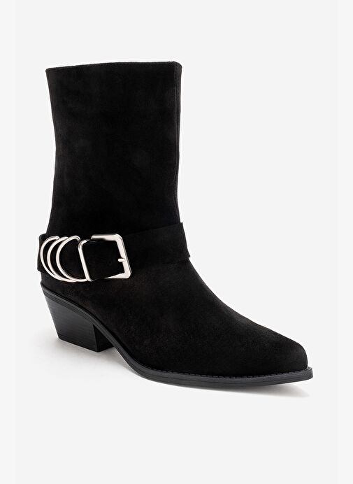 Luvi Shoes Luvi Shoes Belirsiz VELMOR Siyah Süet Hakiki Deri Tokalı Kadın Western Bot Boyner'de! Belirsiz - 8. görsel