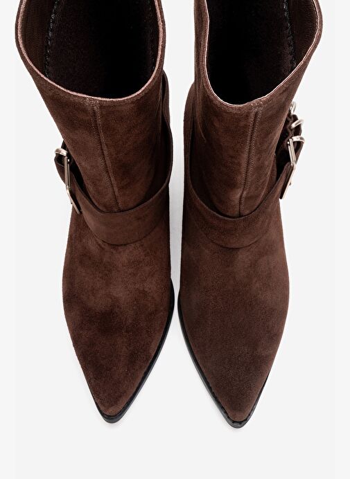 Luvi Shoes Luvi Shoes Belirsiz VELMOR Kahverengi Süet Hakiki Deri Tokalı Kadın Western Bot Boyner'de! Belirsiz - 3. görsel