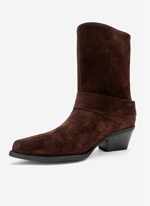 Luvi Shoes Luvi Shoes Belirsiz VELMOR Kahverengi Süet Hakiki Deri Tokalı Kadın Western Bot Boyner'de! Belirsiz - 9. görsel