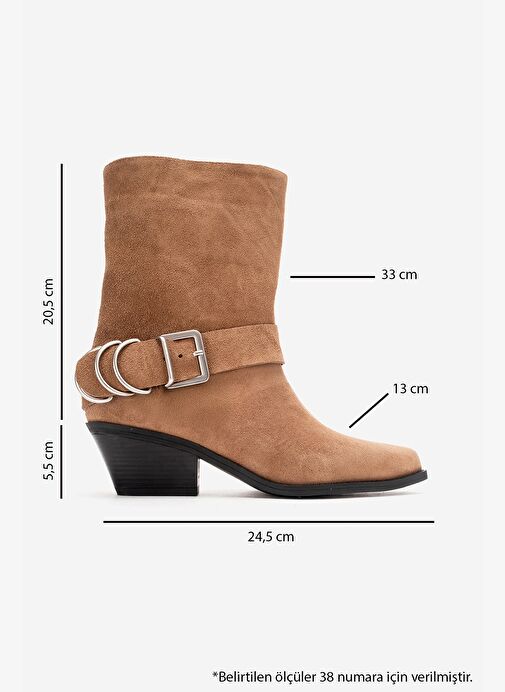 Luvi Shoes Luvi Shoes Belirsiz VELMOR Toprak Süet Hakiki Deri Tokalı Kadın Western Bot Boyner'de! Belirsiz - 4. görsel