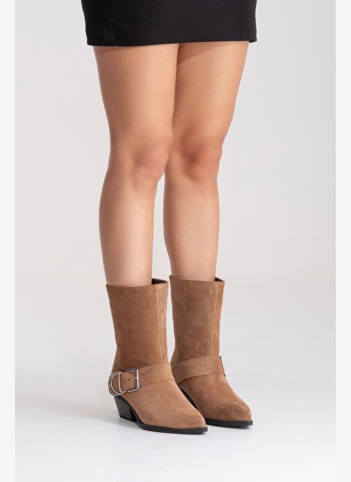 Luvi Shoes Luvi Shoes Belirsiz VELMOR Toprak Süet Hakiki Deri Tokalı Kadın Western Bot Boyner'de! Belirsiz - 5. görsel