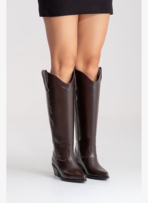 Luvi Shoes Luvi Shoes ANIA Kahverengi Cilt Hakiki Deri Kadın Western Çizme Bot | Boyner Kahverengi - 5. görsel