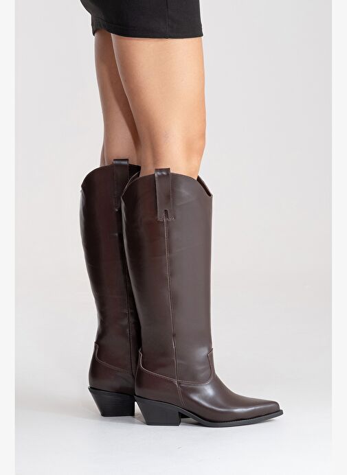 Luvi Shoes Luvi Shoes ANIA Kahverengi Cilt Hakiki Deri Kadın Western Çizme Bot | Boyner Kahverengi - 6. görsel