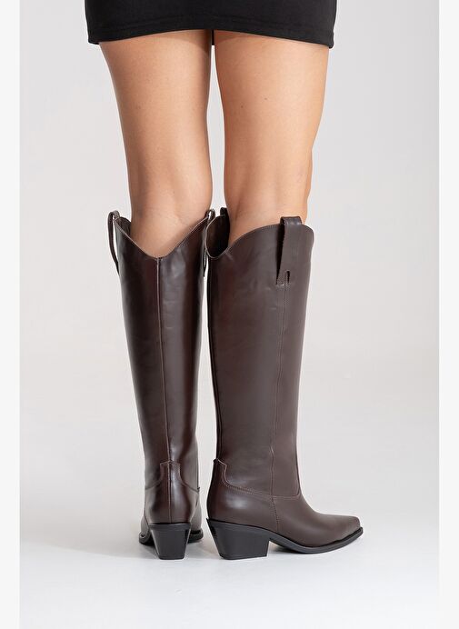 Luvi Shoes Luvi Shoes ANIA Kahverengi Cilt Hakiki Deri Kadın Western Çizme Bot | Boyner Kahverengi - 7. görsel