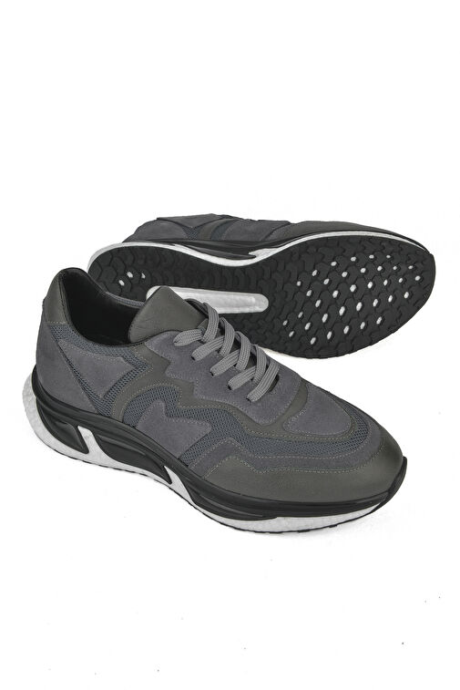 Ziya, Erkek Hakiki Deri Sneaker 1431042Z8120 Gri - Görsel 3