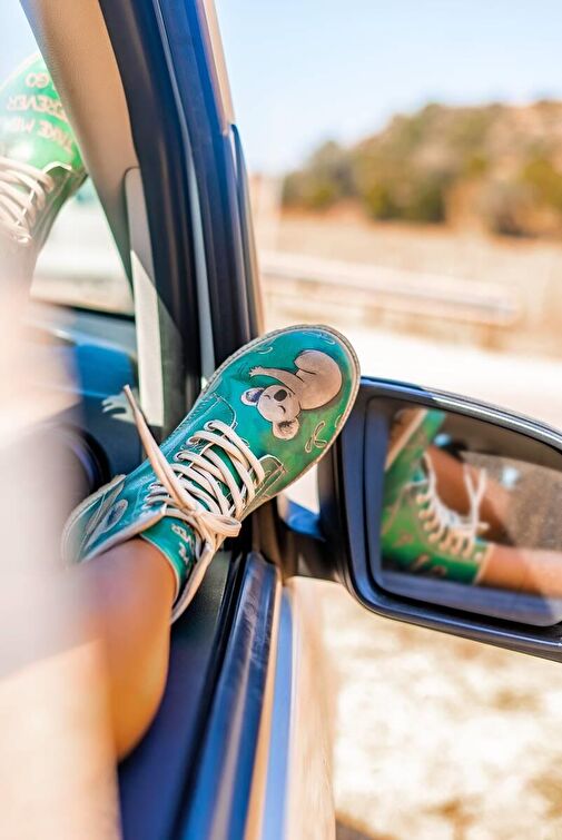 Kadın Vegan Deri Yeşil Uzun Bot - Koala Hug Tasarım - Görsel 7