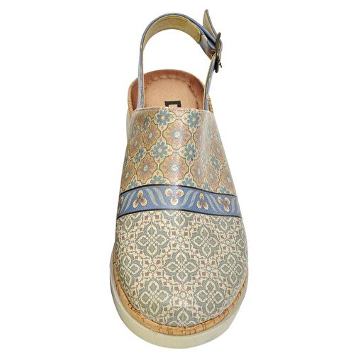 Kadın Vegan Deri Çok Renkli Kalın Taban Sandalet - Urban Animal Tasarım - Görsel 9