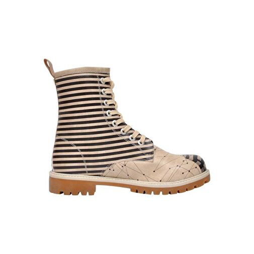 Kadın Vegan Deri Bej Uzun Bot - C.Chaplin Tasarım - Görsel 6