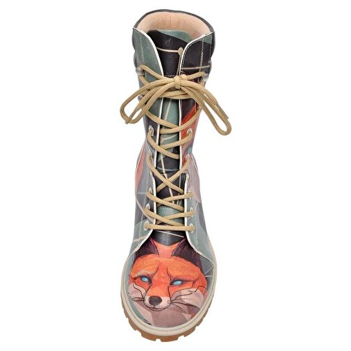 Kadın Vegan Deri Çok Renkli Uzun bot - Red Fox Tasarım - Görsel 7