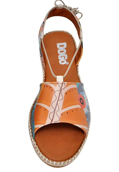 Kadın Vegan Deri Turuncu Bağcıklı Sandalet - Welcome to the Tribe Tasarım - Görsel 9