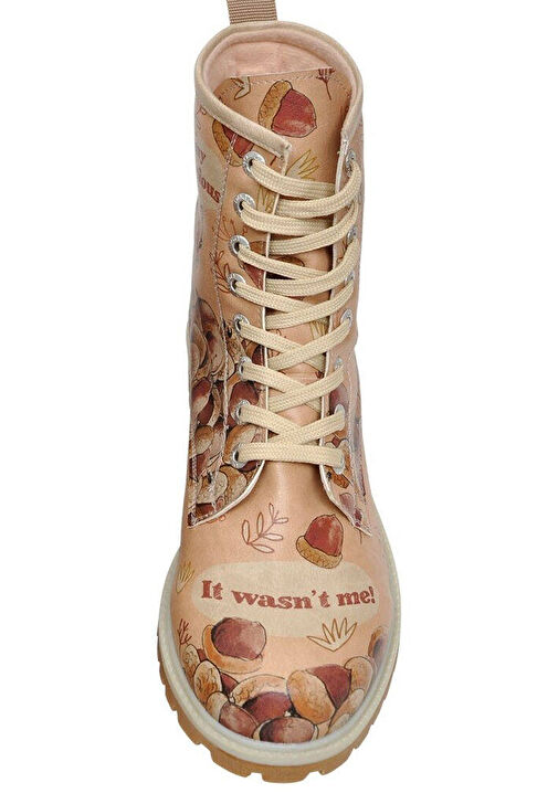Kadın Vegan Deri Bej Uzun Bot - It wasn't Me Tasarım - Görsel 9