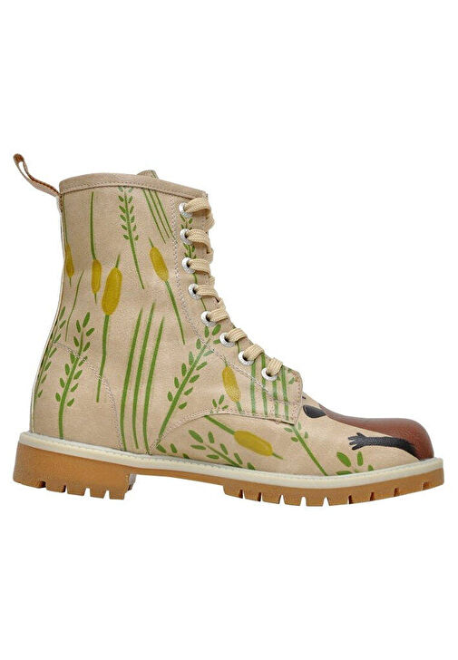 Kadın Vegan Deri Bej Uzun Bot - Hi Tasarım - Görsel 7