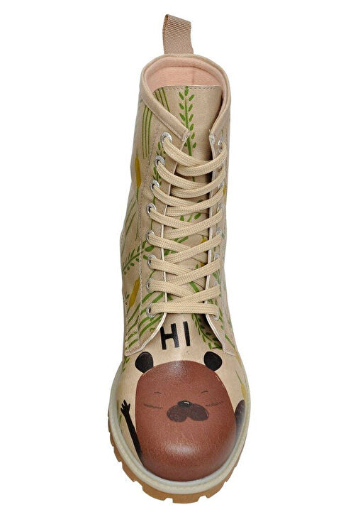 Kadın Vegan Deri Bej Uzun Bot - Hi Tasarım - Görsel 9