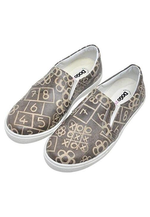 Çocuk Vegan Deri Gri Bağcıksız Sneakers - Go Outside Tasarım - Görsel 2