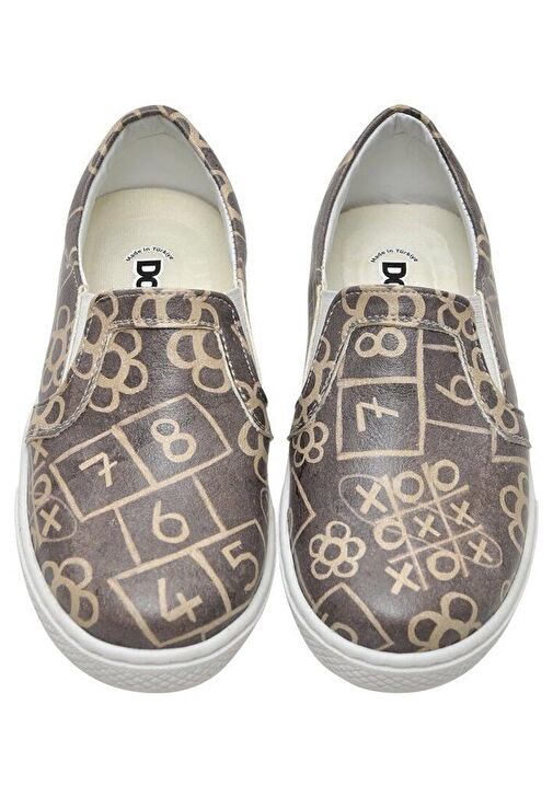 Çocuk Vegan Deri Gri Bağcıksız Sneakers - Go Outside Tasarım - Görsel 3