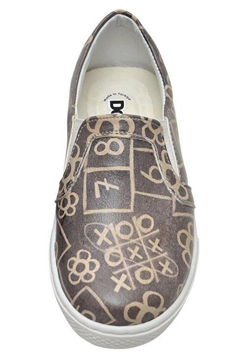 Çocuk Vegan Deri Gri Bağcıksız Sneakers - Go Outside Tasarım - Görsel 6