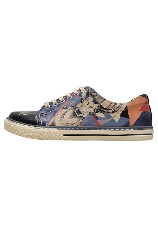 Kadın Vegan Deri Lacivert Sneakers - Oh My Deer Tasarım - Görsel 4