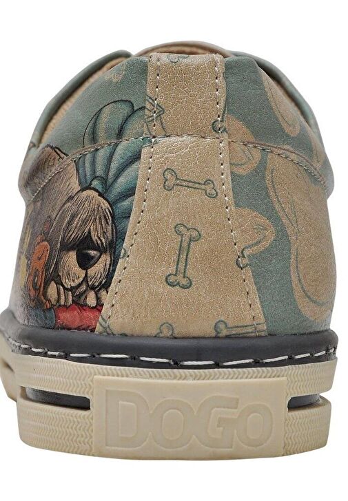 Erkek Vegan Deri Bej Sneakers - Lion King Tasarım - Görsel 8