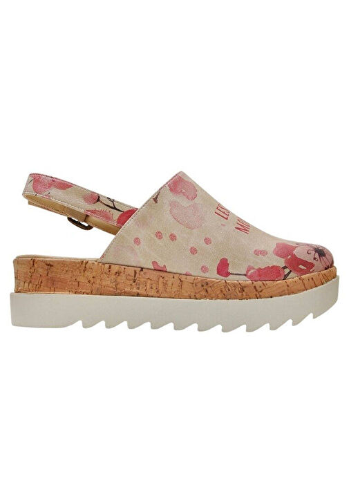 Kadın Vegan Deri Bej Kalın Taban Sandalet - More Summer Tasarım - Görsel 7