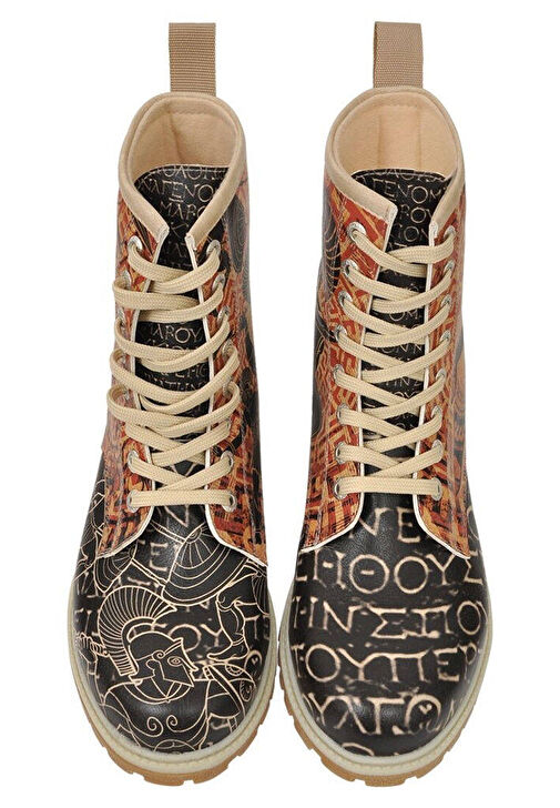 Kadın Vegan Deri Çok Renkli Uzun Bot - Gladiators Tasarım - Görsel 5