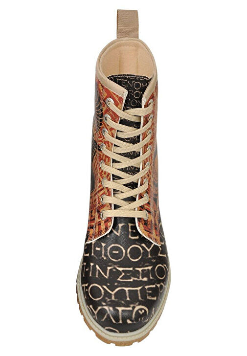 Kadın Vegan Deri Çok Renkli Uzun Bot - Gladiators Tasarım - Görsel 9