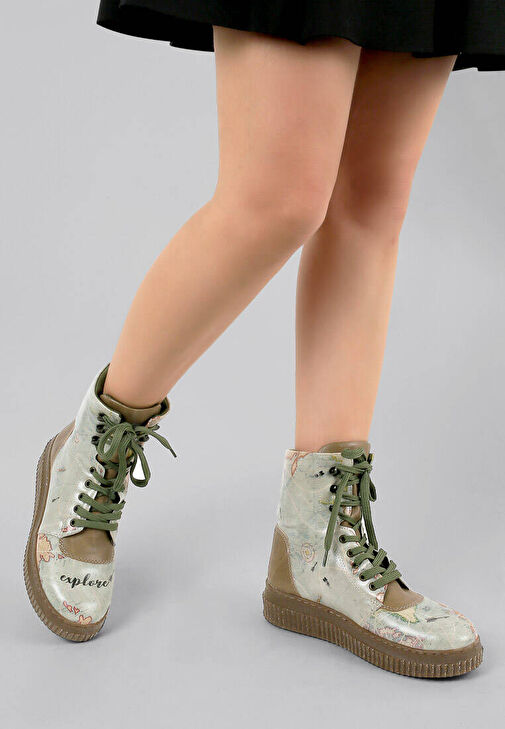 Kadın Vegan Deri Mavi Uzun Bot - Explore Tasarım - Görsel 3