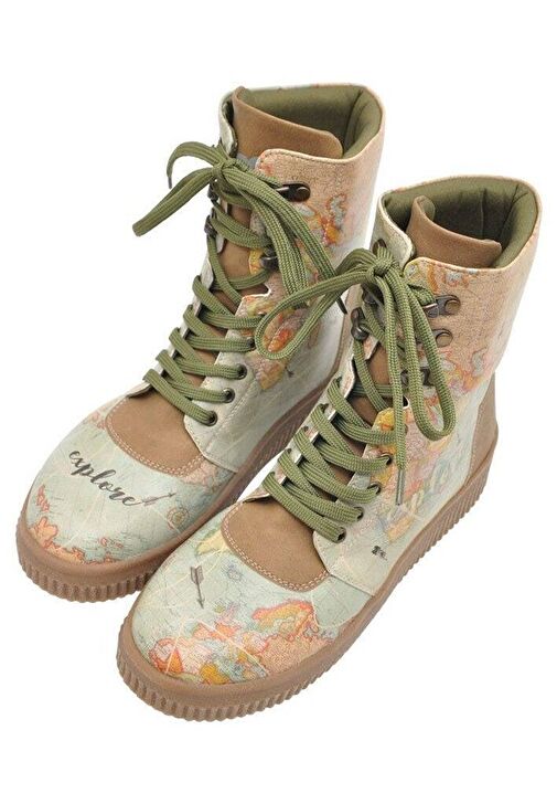 Kadın Vegan Deri Mavi Uzun Bot - Explore Tasarım - Görsel 4