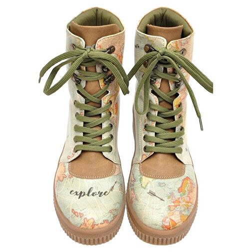 Kadın Vegan Deri Mavi Uzun Bot - Explore Tasarım - Görsel 7