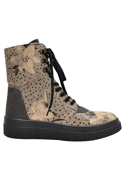 Kadın Vegan Deri Gri Uzun Bot - Black Dress Tasarım - Görsel 7