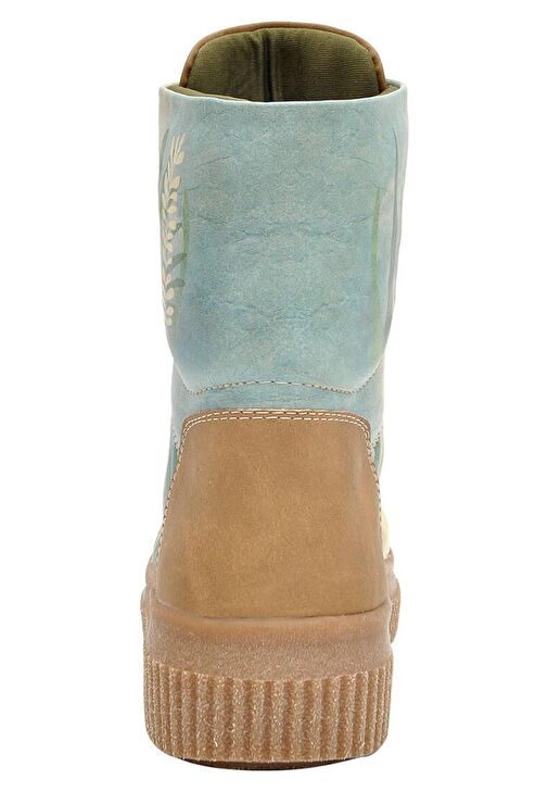 Kadın Vegan Deri Turkuaz Uzun Bot - Hey Dude Tasarım - Görsel 7