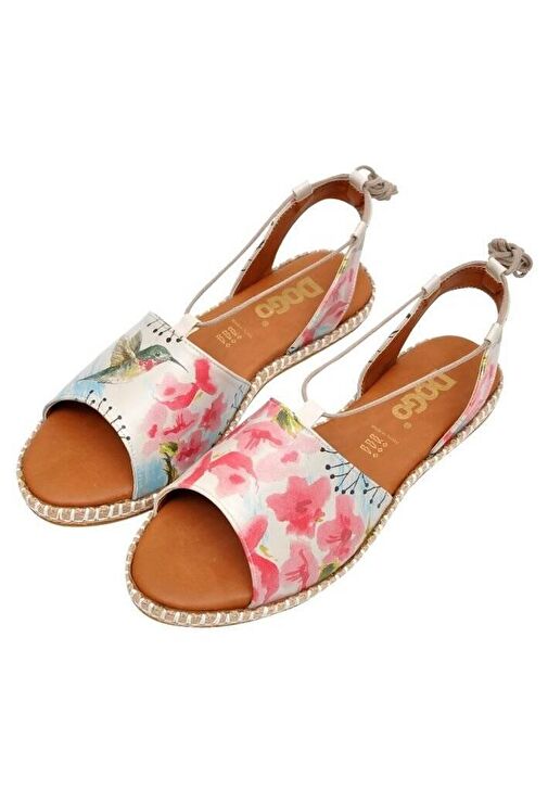 Kadın Vegan Deri Pembe Bağcıklı Sandalet - Spread Your Wings Tasarım - Görsel 4