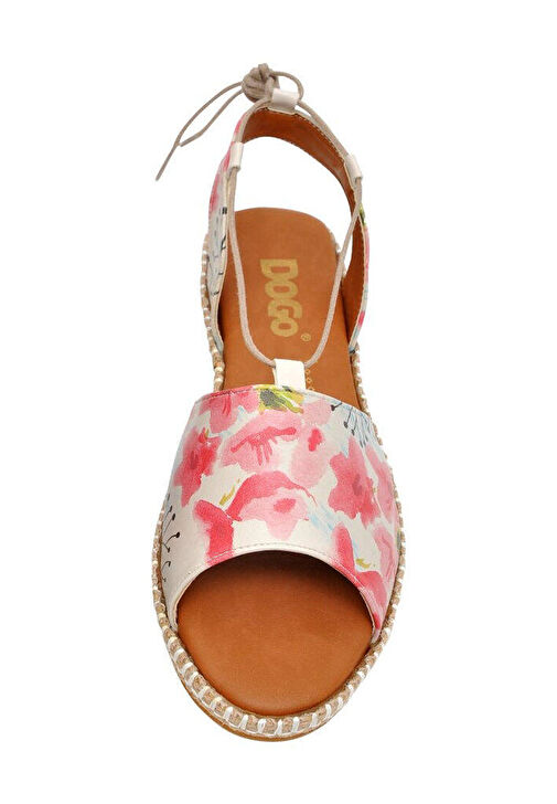 Kadın Vegan Deri Pembe Bağcıklı Sandalet - Spread Your Wings Tasarım - Görsel 9