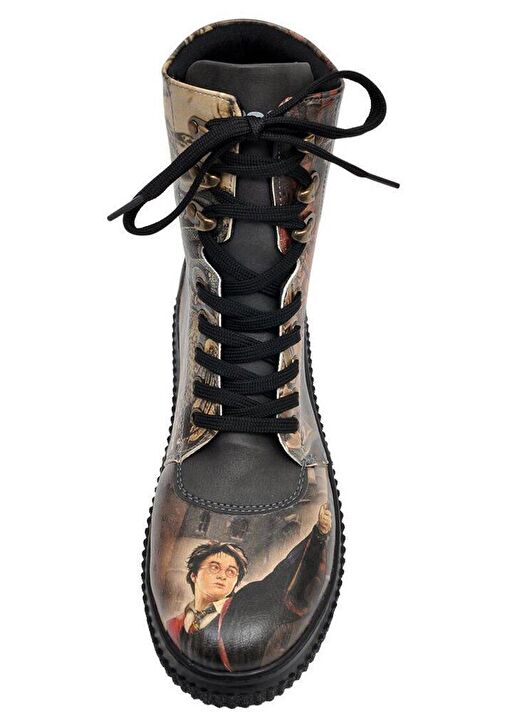 Kadın Vegan Deri Siyah Uzun Bot - Warner Bros Triwizard Tournament Harry Potter Tasarım - Görsel 7