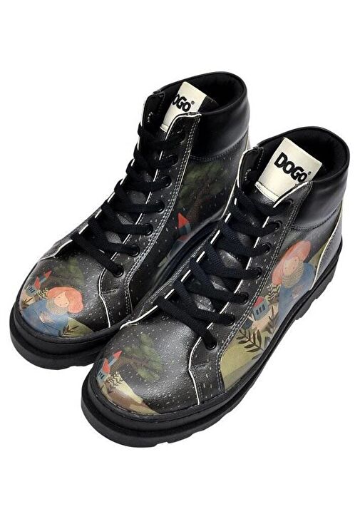 Kadın Vegan Deri Siyah Bot - Save the Bird Tasarım - Görsel 3