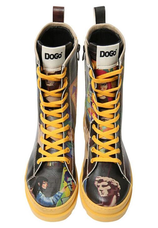 Kadın Vegan Deri Siyah Fermuarlı Uzun Bot - Art Form Tasarım - Görsel 4